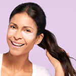 Model wearing SiO Super EyeLift patches