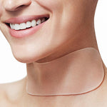 Model wearing SiO anti wrinkle silicone patches