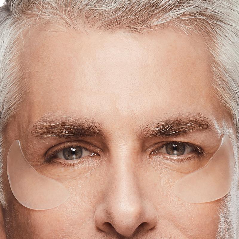 Model wearing SiO anti wrinkle silicone patches