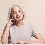 Model wearing anti wrinkle patches