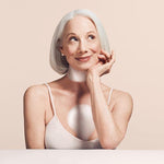 Model wearing anti wrinkle patches