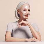 Model wearing a set of anti wrinkle SiO silicone patches