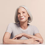 Model wearing anti wrinkle patches